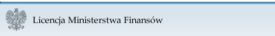 Licencja Ministerstwa Finansów